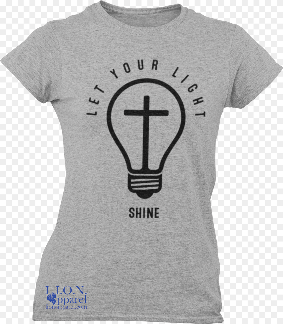 Lion Apparel Graphic T Shirt Let Your Light Shine Dritbra Mamma, Clothing, T-shirt, Lightbulb Free Transparent Png