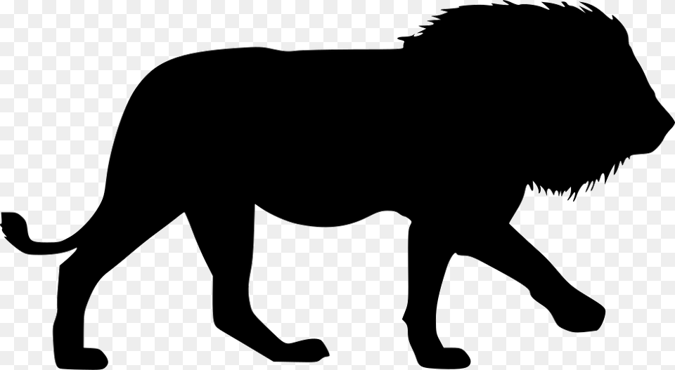 Lion Black Lion, Animal, Mammal, Silhouette, Wildlife Free Png Download