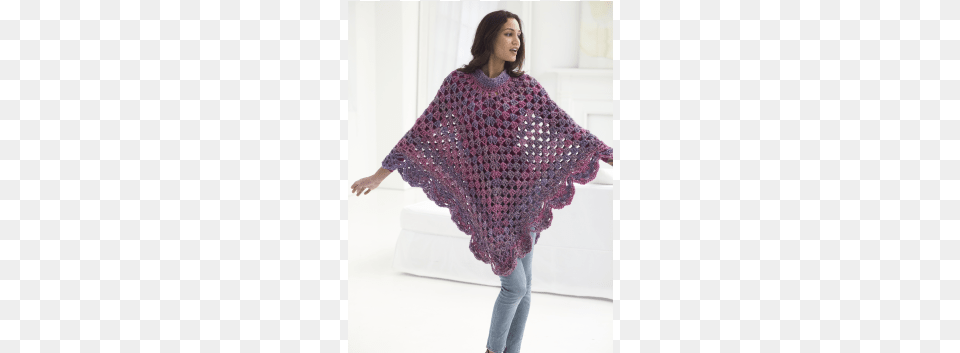 Lion Brand Homespun Crochet Boho Poncho Pattern Crochet Free Poncho, Cloak, Clothing, Fashion, Knitwear Png