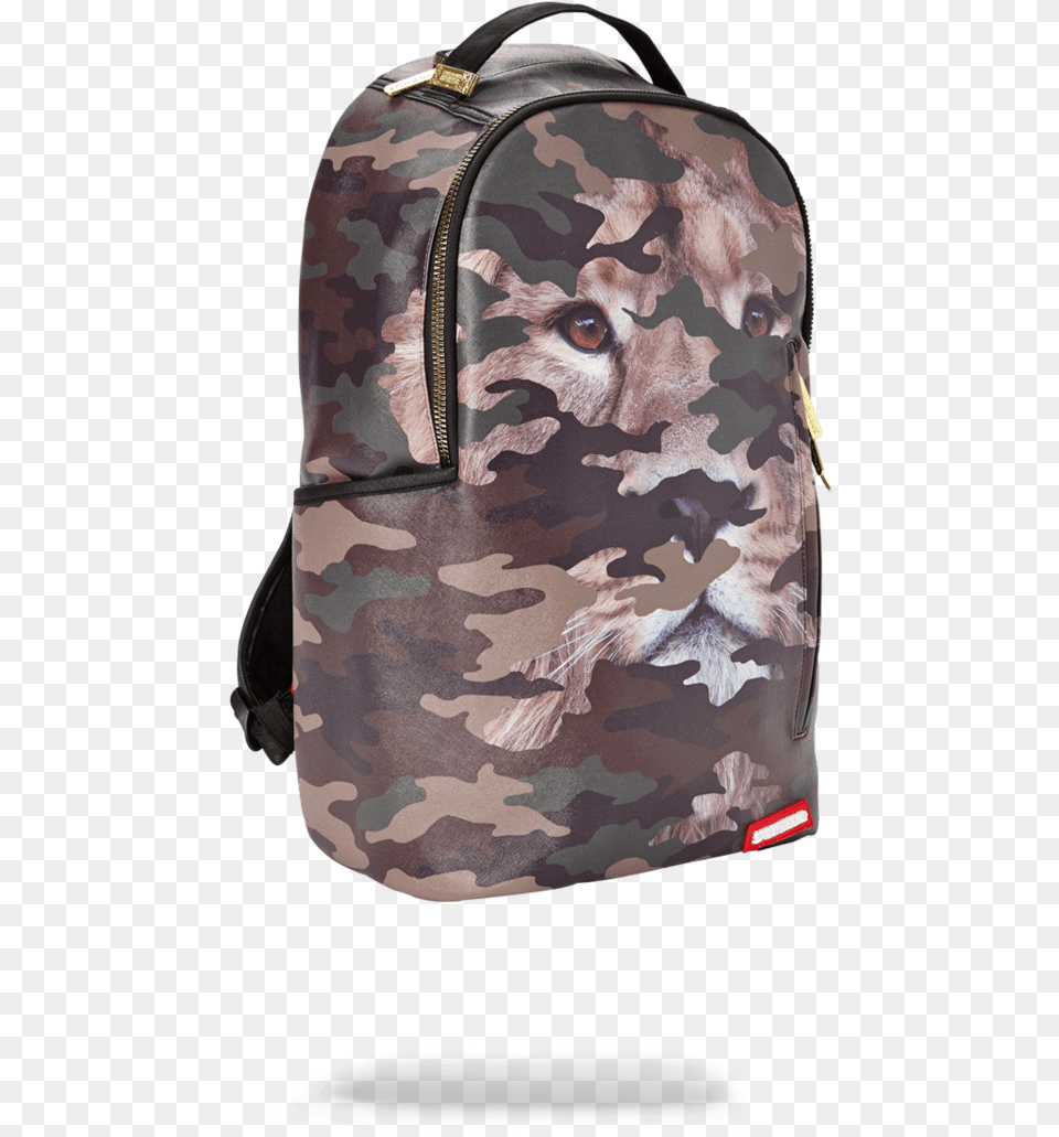 Lion Camo Sprayground Usa, Bag, Military, Military Uniform, Accessories Png Image