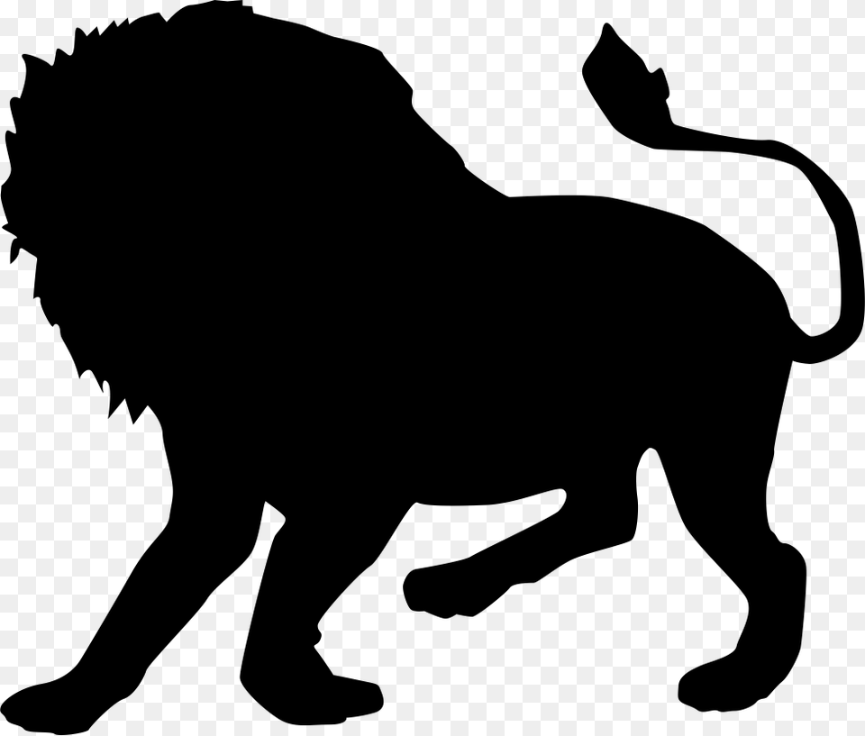 Lion Cat Pug Silhouette, Stencil, Animal, Mammal, Wildlife Png