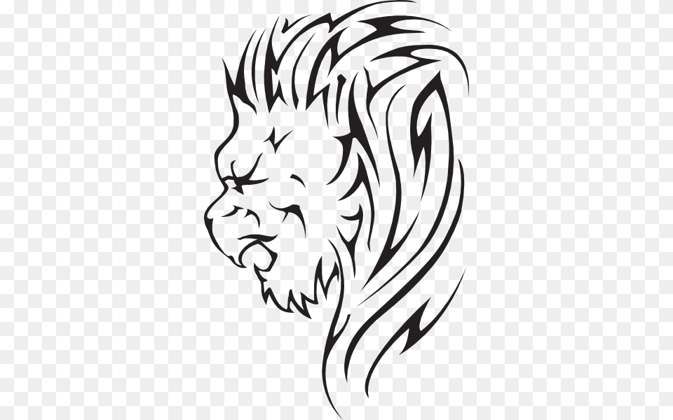Lion Clip Arts Lion Head Clip Art, Stencil, Person, Animal, Mammal Png Image