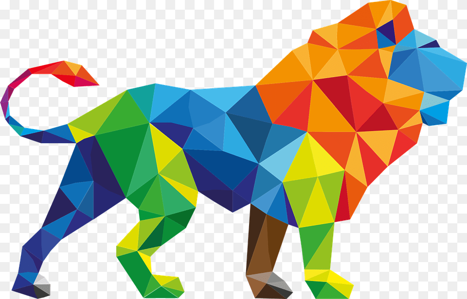 Lion Clipart 21 Pngampsvg Download Logo Icons Abstract Animal, Art, Paper, Origami, Toy Png Image