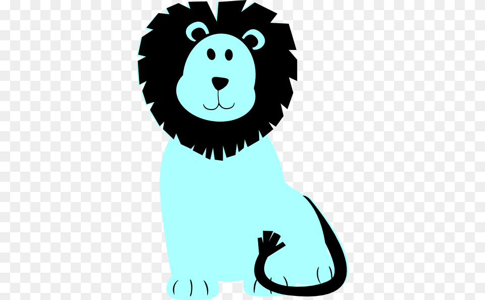 Lion Clipart Blue, Animal, Mammal, Stencil, Wildlife Free Transparent Png