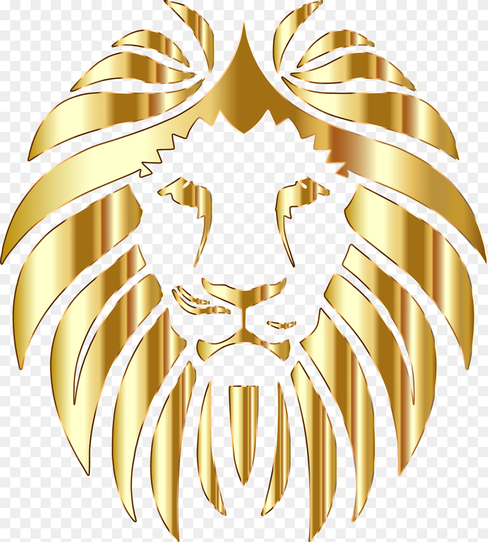 Lion Clipart Golden Lion Transparent Background Lion Art, Logo, Emblem, Symbol, Chandelier Free Png Download