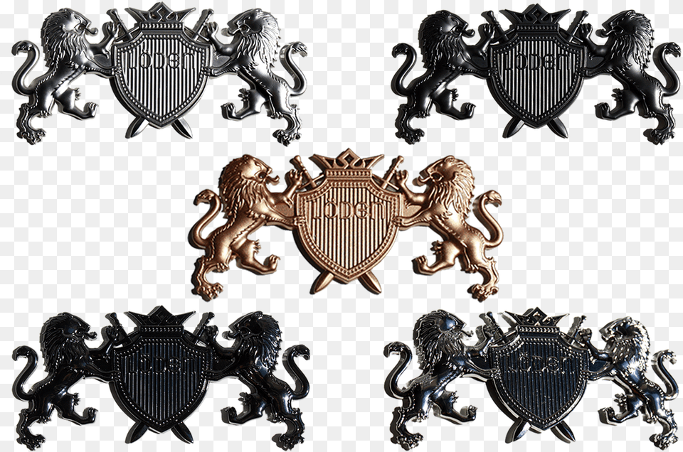 Lion Coat Of Arms Badge Emblem Various Sizescolors 2 Lions Logo, Symbol, Bronze, Animal, Elephant Free Transparent Png