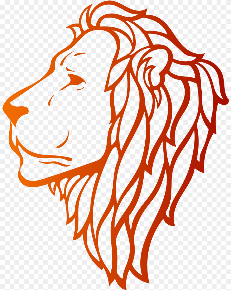 Lion Drawing Side Face Drawing Lion Face Side View, Animal, Wildlife, Mammal, Head Free Png Download
