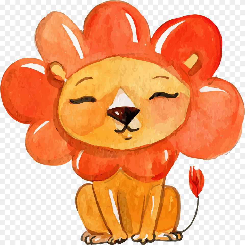 Lion Drawing Watercolor Painting Poster Fabula La Leona Fiera, Person, Face, Head, Balloon Png Image