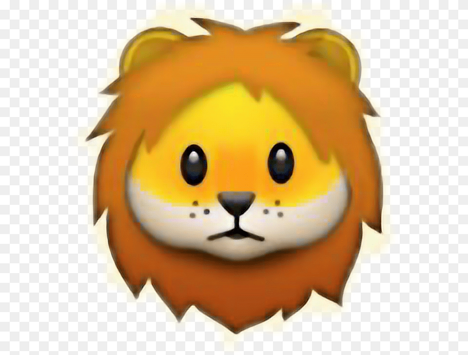 Lion Emoji Brown Yellow Black White Orange Swag Iphone Lion Emoji, Doll, Toy, Face, Head Free Png Download