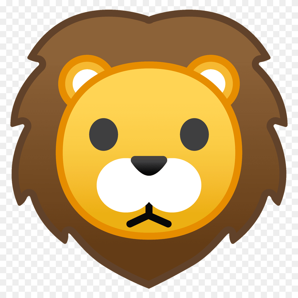 Lion Emoji Clipart, Animal, Mammal, Wildlife Png Image