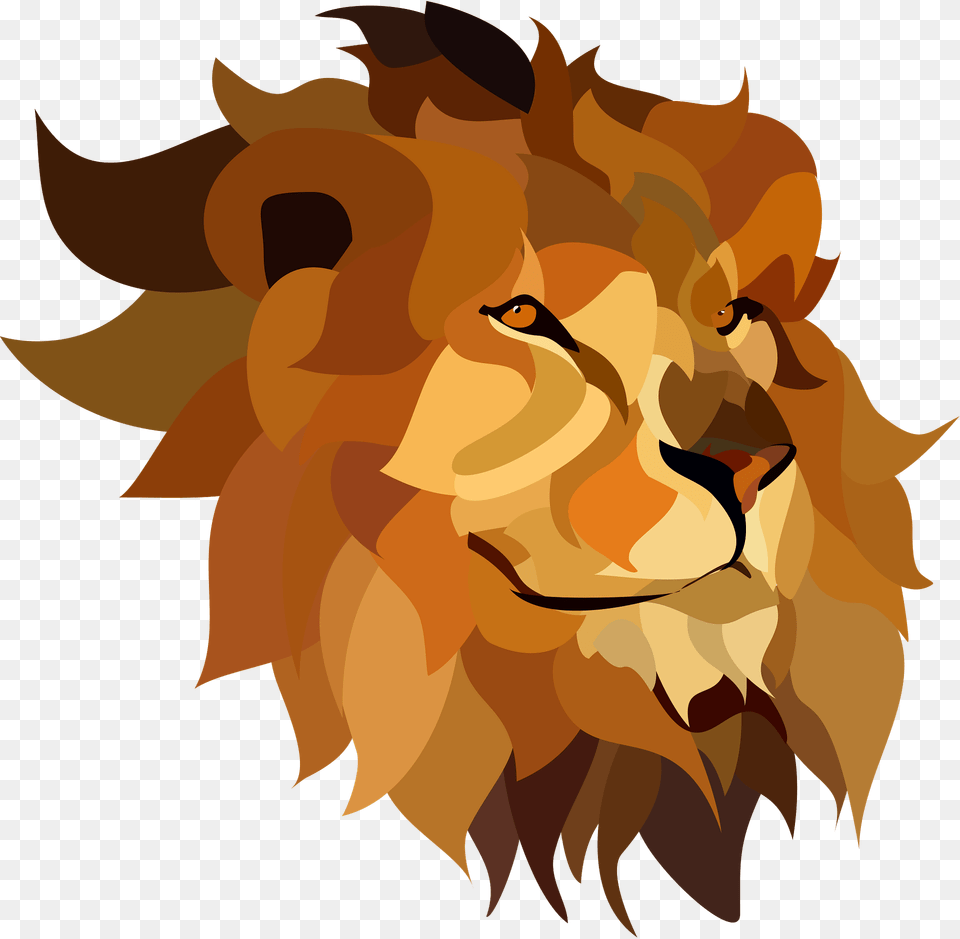 Lion Face Clipart, Animal, Mammal, Wildlife Png