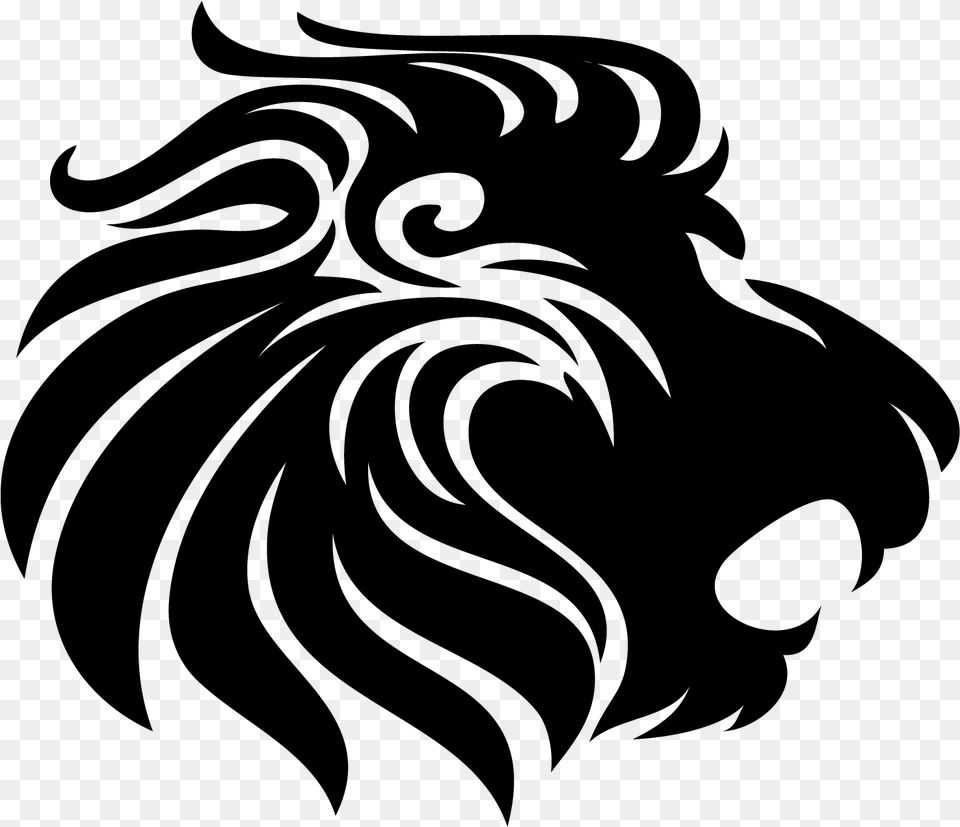 Lion Face Clipart Logo, Gray Free Png Download