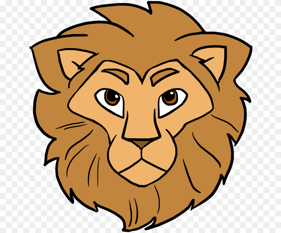 Lion Face Easy Drawing, Animal, Mammal, Wildlife, Baby Free Png