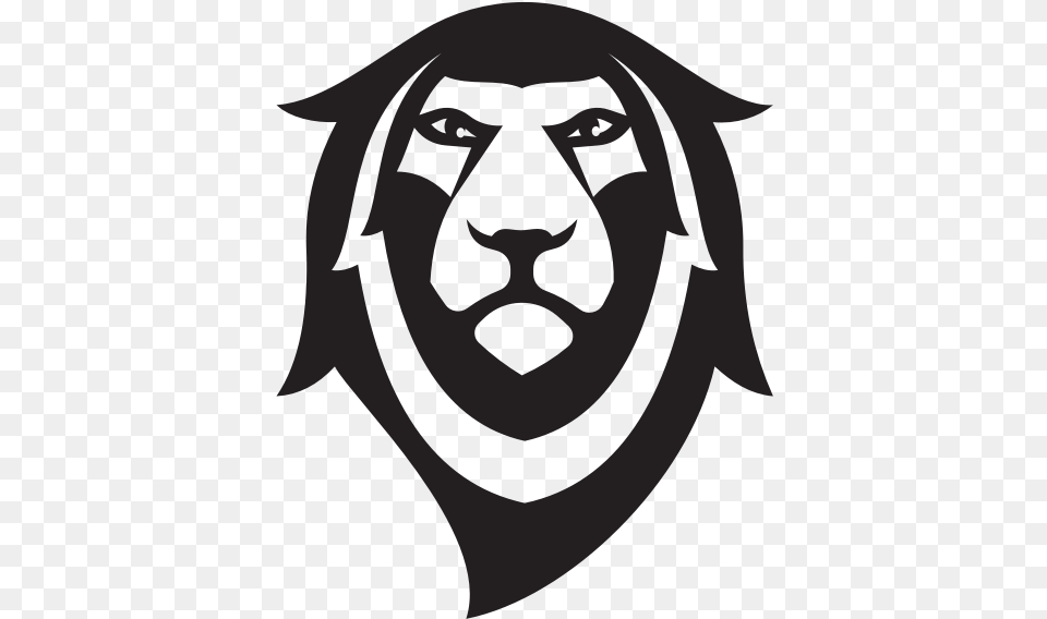 Lion Face Silhouette Emblem, Stencil, Person, Head Png