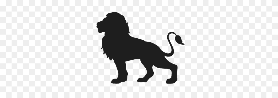 Lion Feline Silhouette, Animal, Mammal, Wildlife Png Image