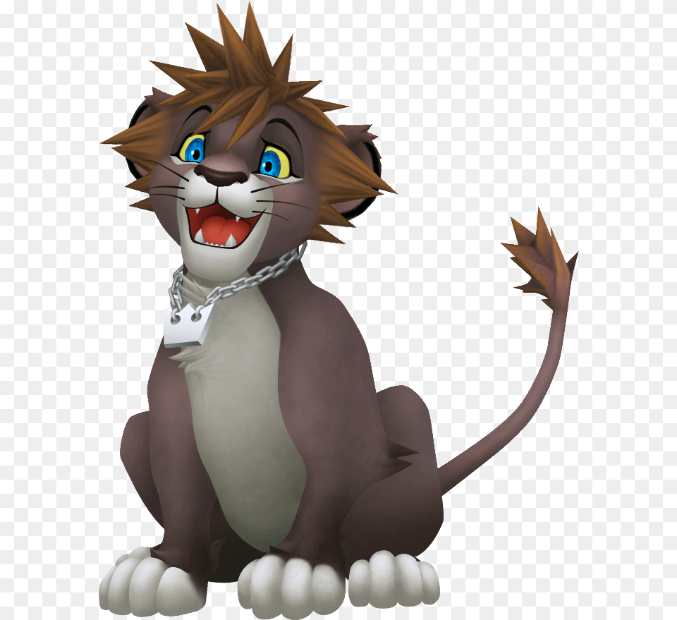 Lion Form Cg Kingdom Hearts 2 Sora Lion, Baby, Person, Cartoon, Face Free Transparent Png