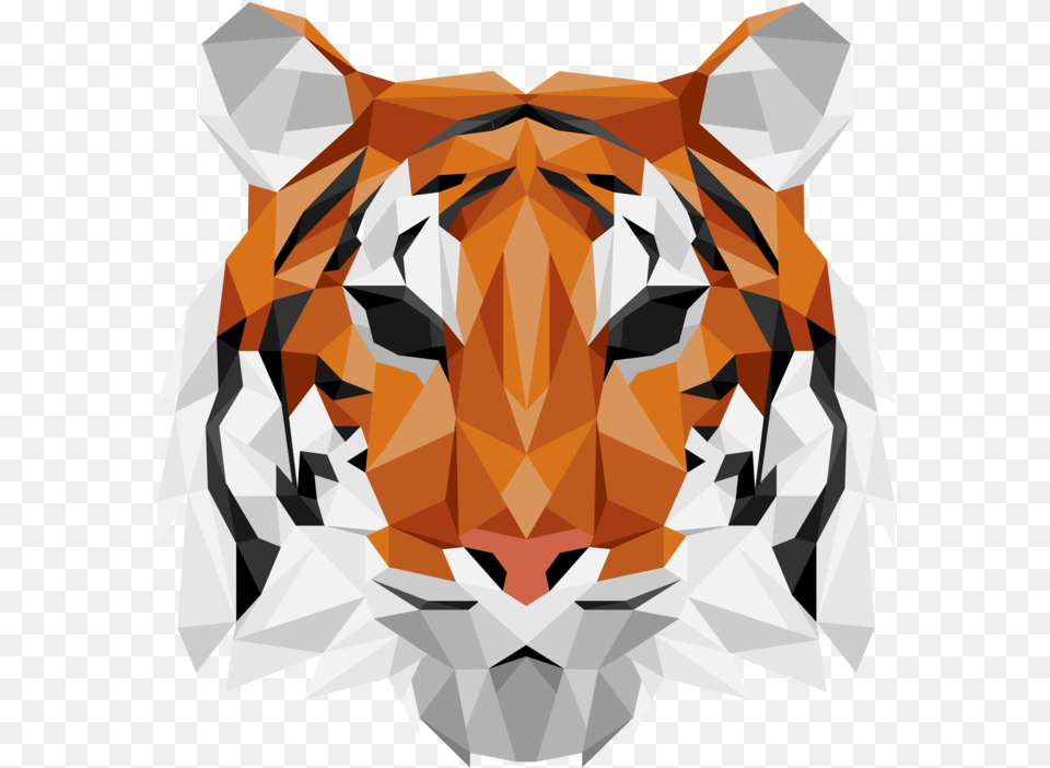 Lion Geometric Animals, Animal, Mammal, Tiger, Wildlife Png Image