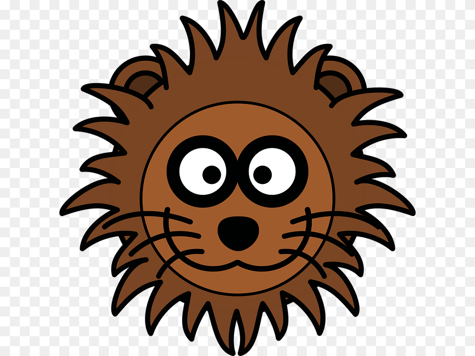 Lion Head Cat Mane Grinning Zoo Cartoon Wildlife Melena De Leon, Person, Face Free Transparent Png