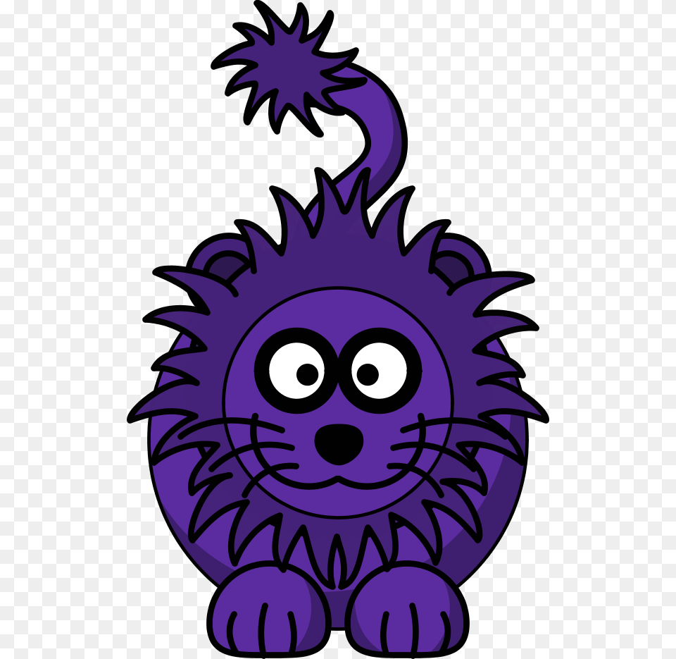 Lion Head Clip Art, Purple, Graphics Free Png