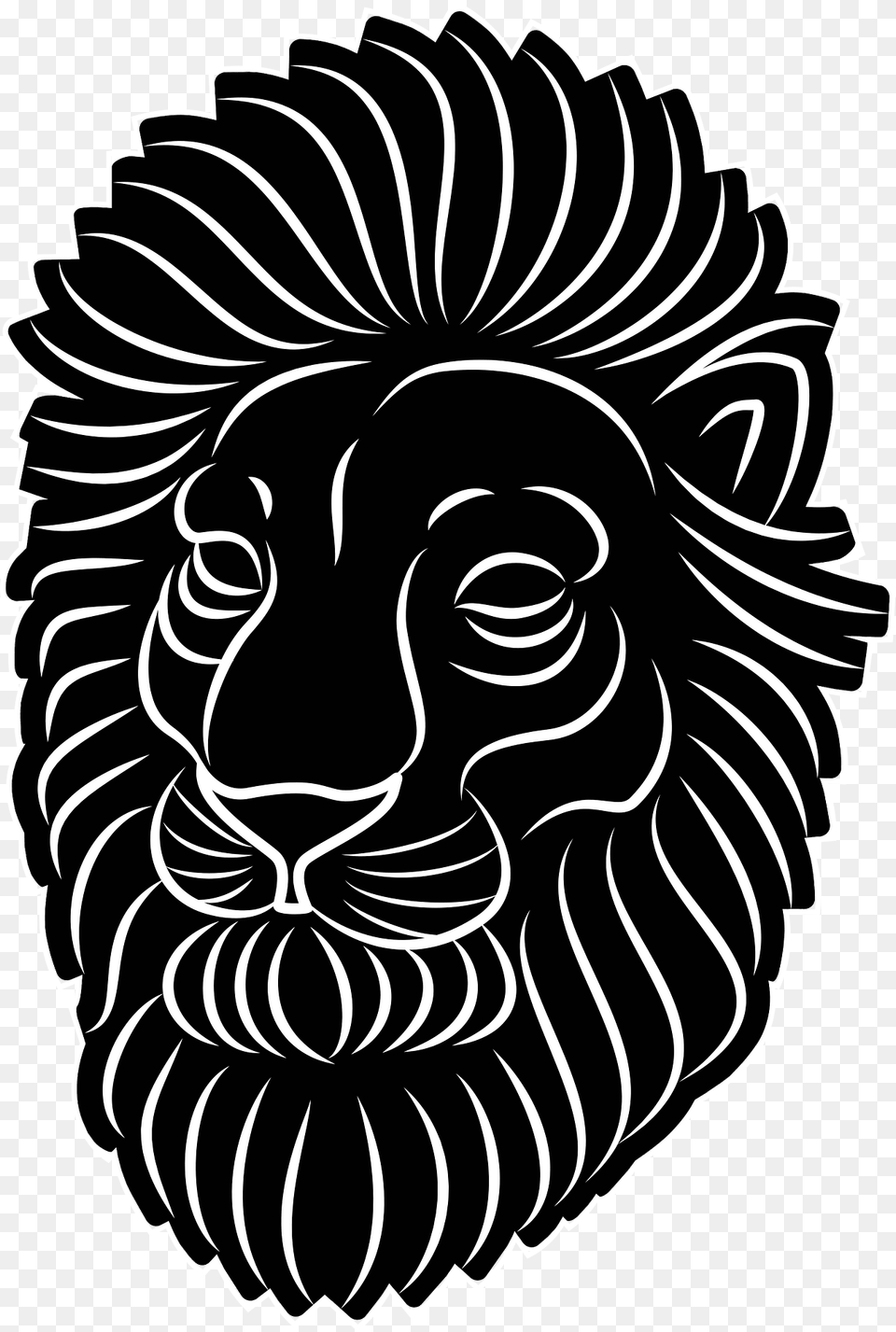 Lion Head Clipart, Animal, Mammal, Wildlife, Stencil Free Png