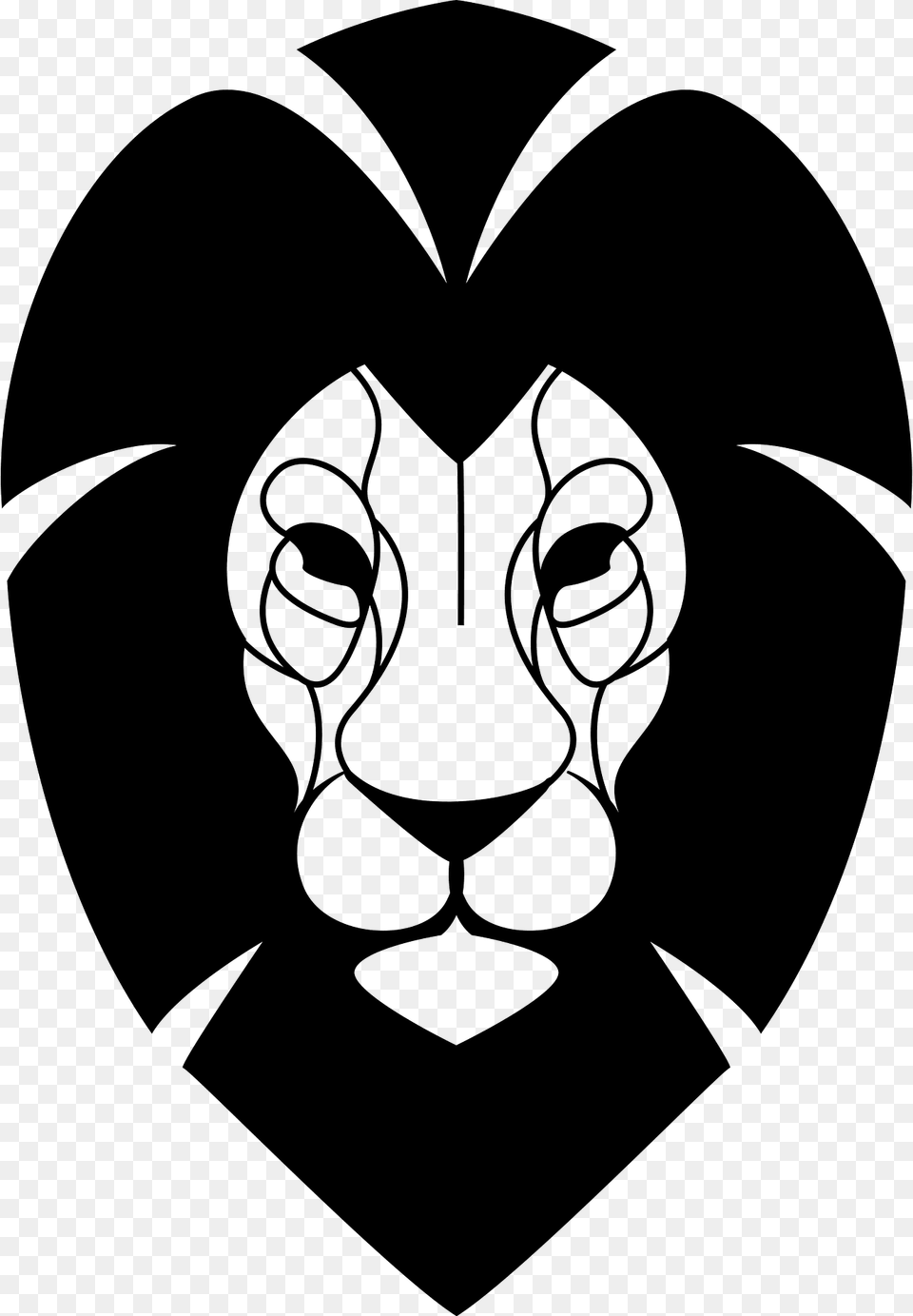 Lion Head Clipart, Person, Stencil, Alien Png Image