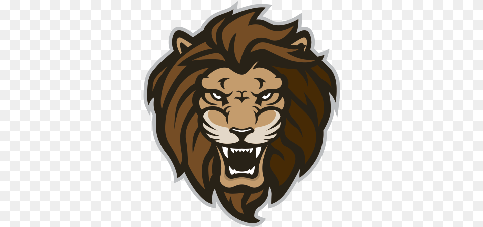 Lion Head Gold Lion Logo, Animal, Mammal, Wildlife, Baby Free Png Download