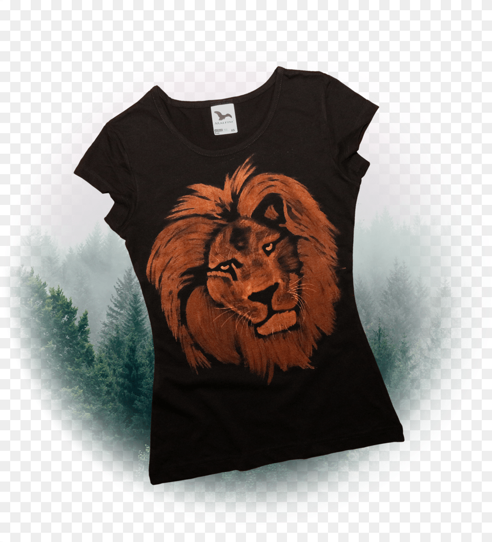 Lion Head T Shirt Masai Lion, Wildlife, T-shirt, Mammal, Clothing Free Png