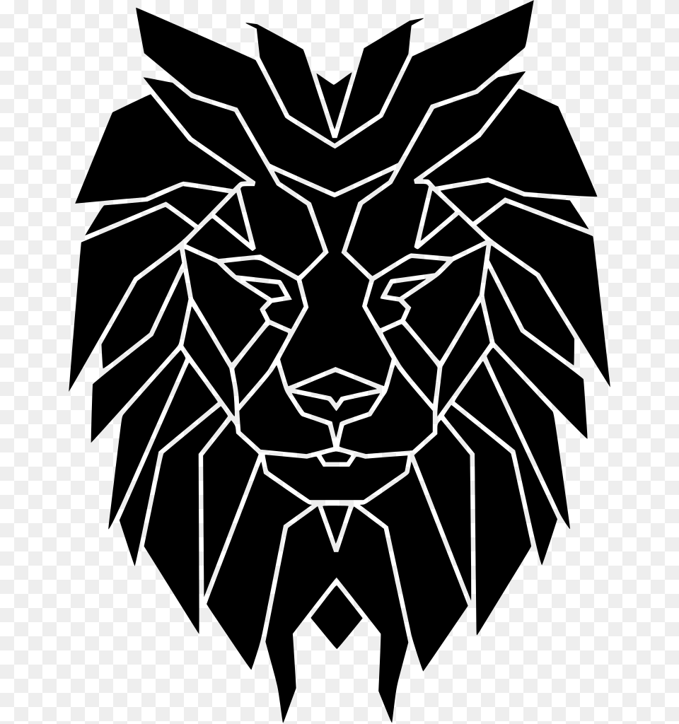 Lion Head Vector, Gray Png Image