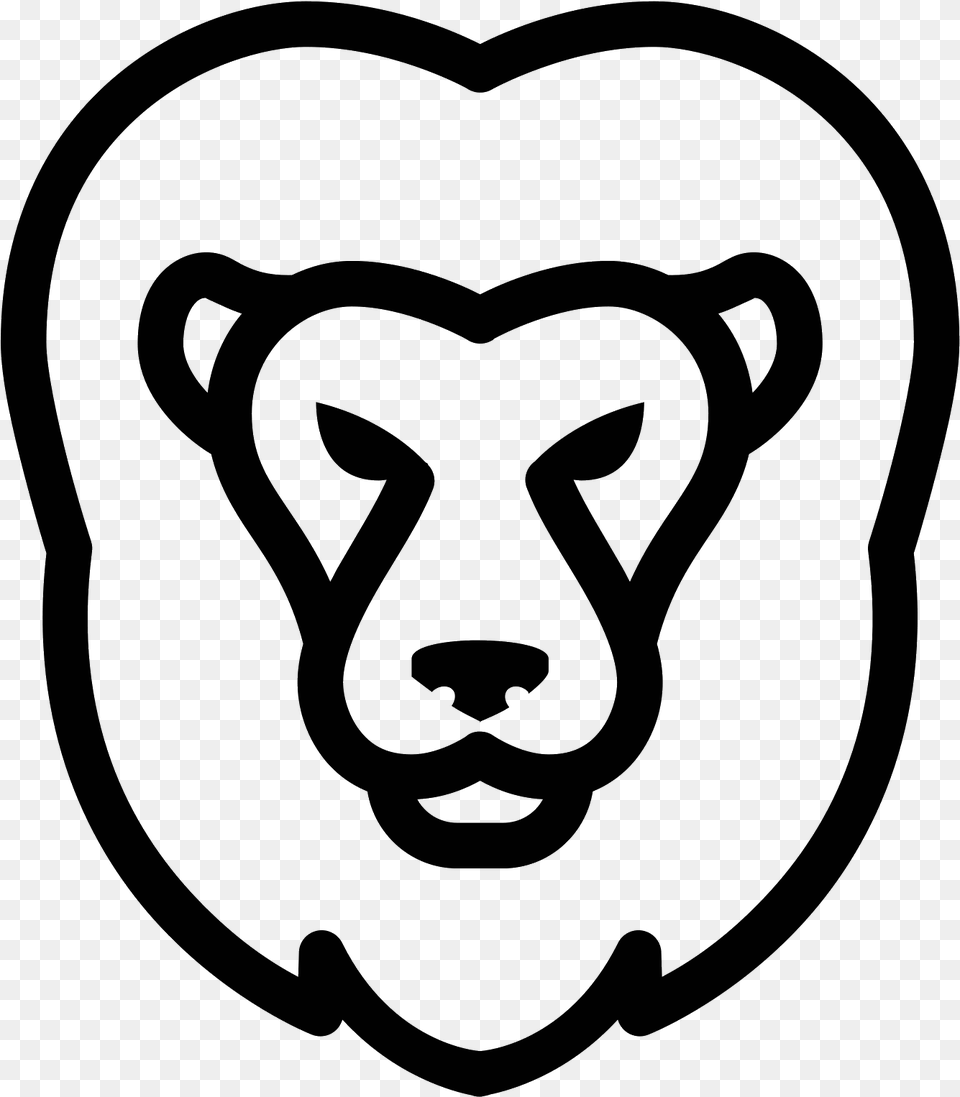 Lion Head Vector Lion Icon, Gray Free Transparent Png