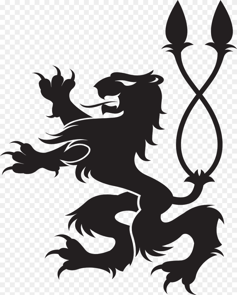 Lion Heraldic Animal Double Tail Picture Lion Coat Of Arms Transparent, Person, Face, Head Free Png