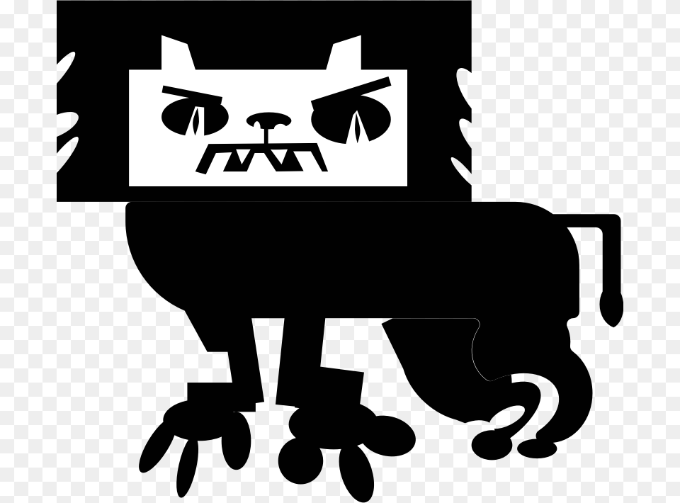Lion Illustration, Stencil, Logo Free Transparent Png