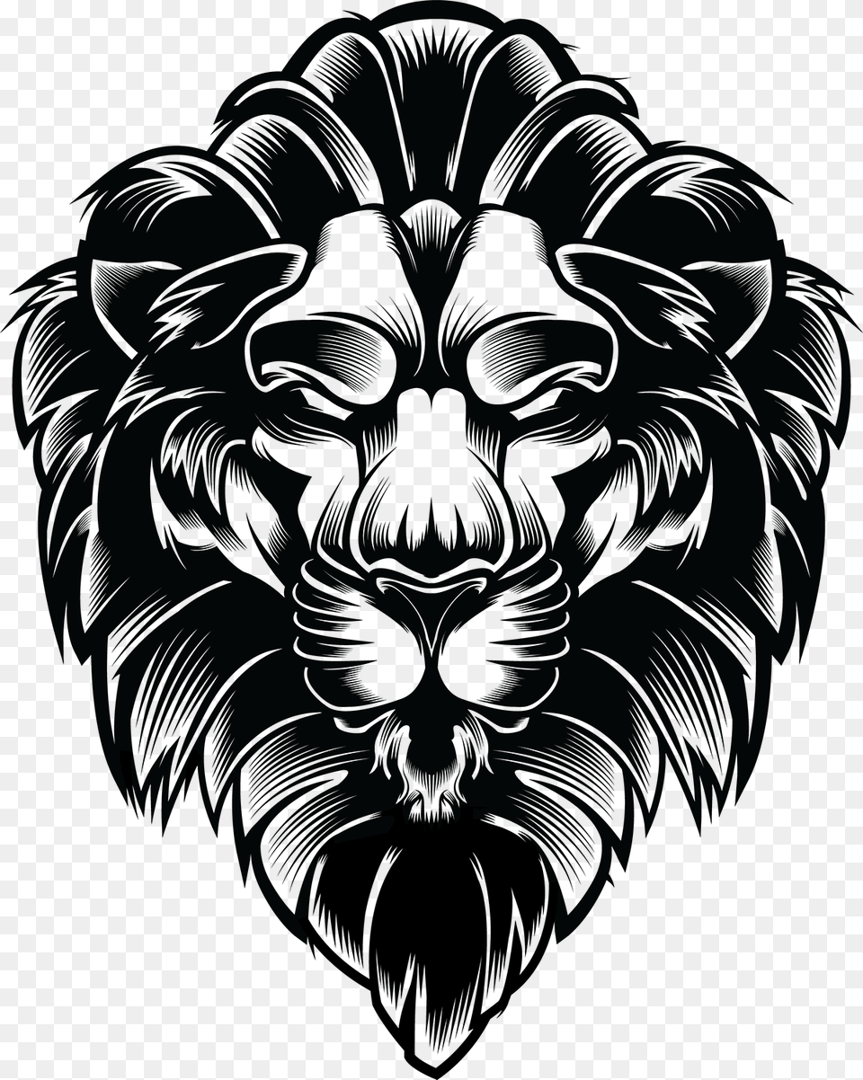 Lion Illustration Logo, Accessories, Art, Ornament Png Image