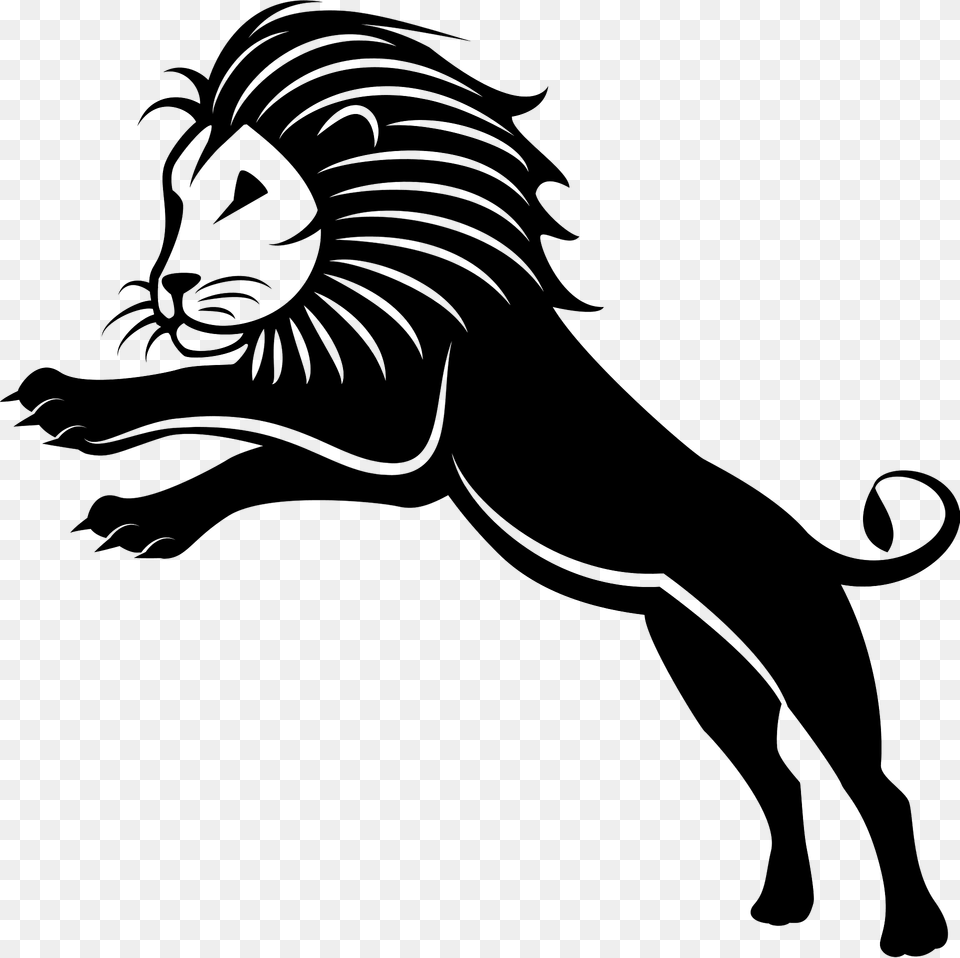 Lion Jumps Clipart, Animal, Mammal, Wildlife, Face Png Image