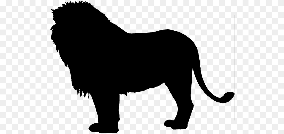 Lion King Animal Silhouette Digital India, Gray Free Png Download
