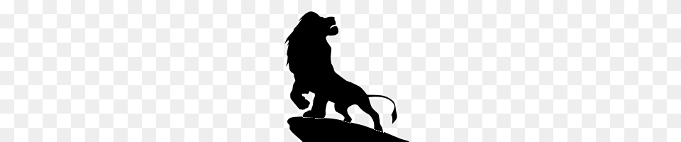 Lion King Black And White Transparent Lion King Black, Silhouette, Stencil, Electronics, Hardware Free Png