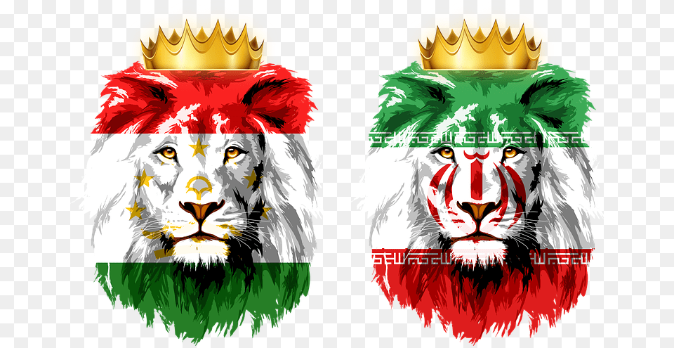 Lion King Crown Free On Pixabay Afghanistan Flag Lion, Animal, Mammal, Wildlife, Adult Png Image