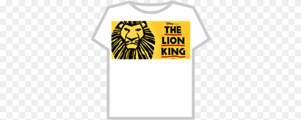 Lion King Logo Roblox Lion King Musical, Clothing, T-shirt, Shirt, Person Free Png
