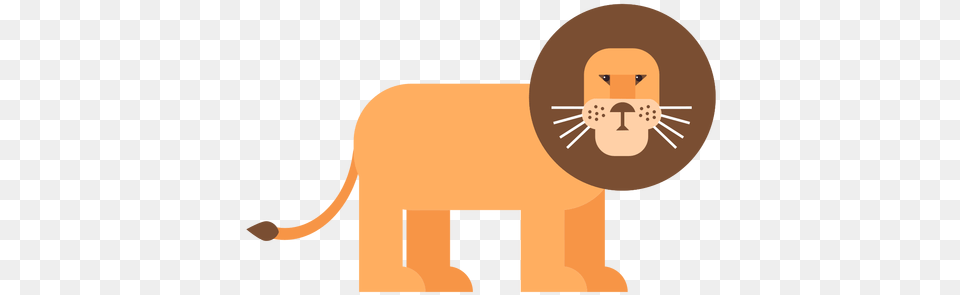 Lion King Mane Tail Flat Rounded Geometric Transparent Animal Figure, Mammal, Person, Wildlife Free Png