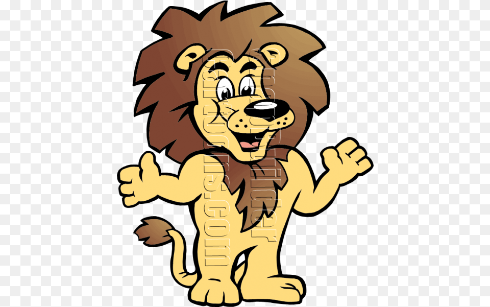 Lion King Mascot Lion Gezeichnet, Baby, Person, Animal, Mammal Free Png Download