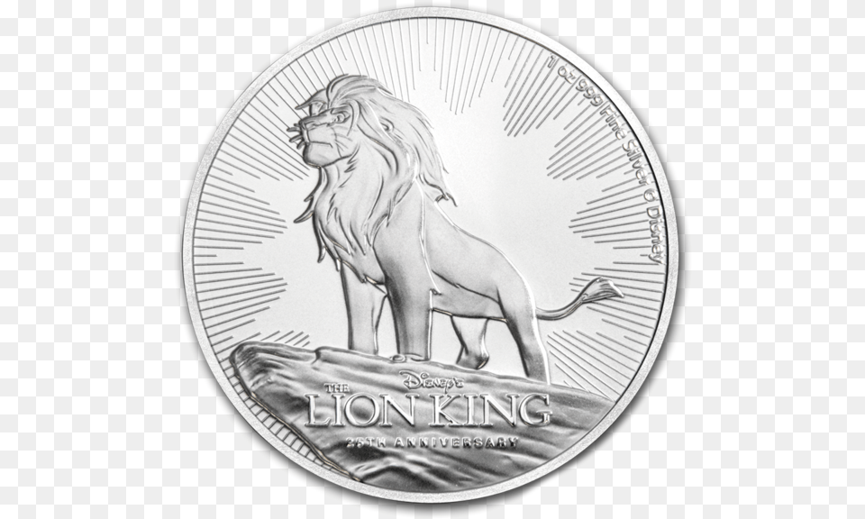Lion King Silver Coin 2019, Animal, Mammal, Wildlife, Money Free Png