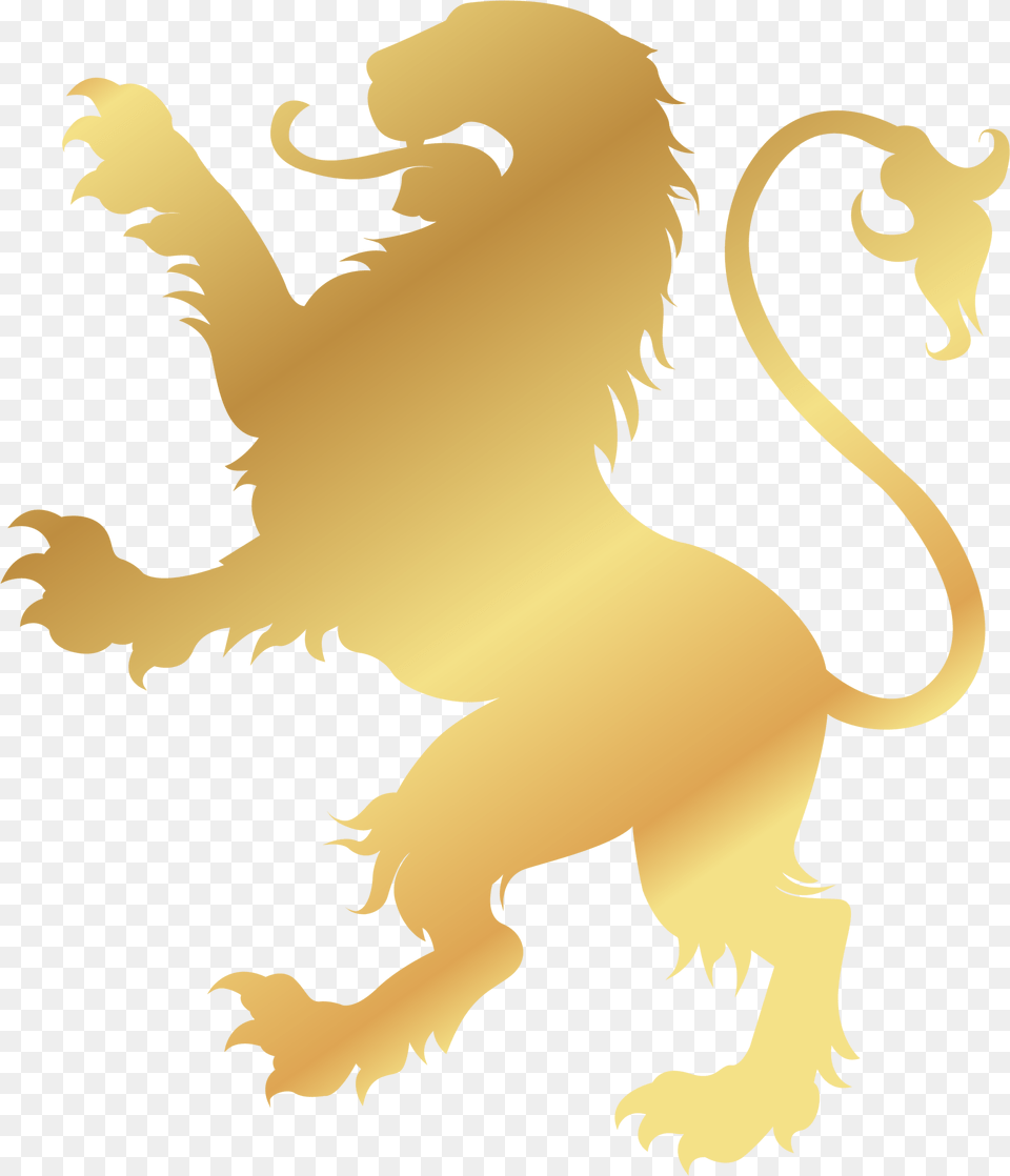 Lion Logo Gold Symbol Golden Noble Lion Download Gold Lion, Animal, Mammal, Wildlife, Baby Png Image