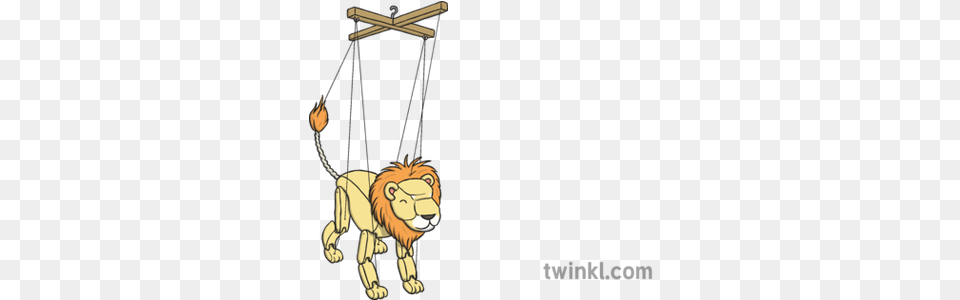 Lion Puppet Illustration Twinkl Cartoon, Animal, Mammal, Wildlife, Toy Png Image