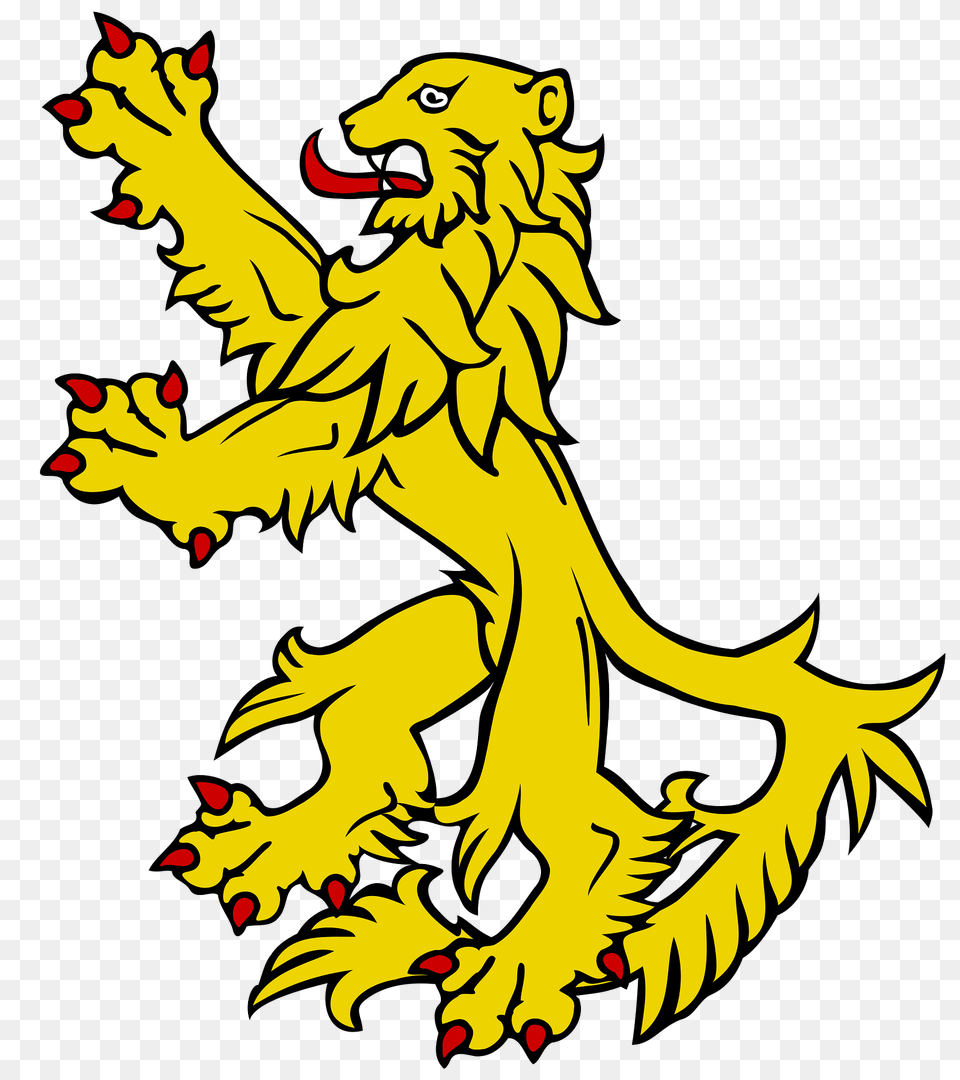 Lion Rampant Coward Clipart, Dragon, Animal, Dinosaur, Reptile Free Png