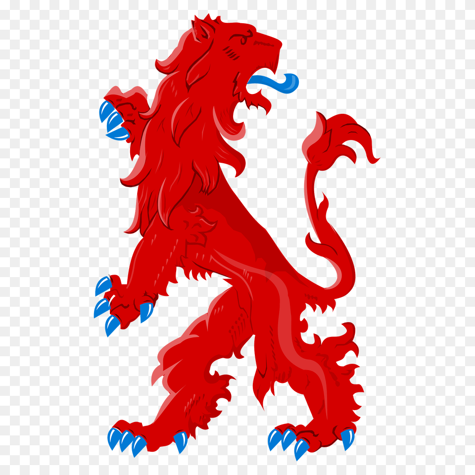 Lion Rampant Gules Clipart, Dragon Png