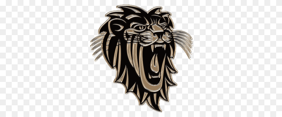 Lion Roaring Plastic Art Emblem, Symbol, Animal, Mammal Free Transparent Png