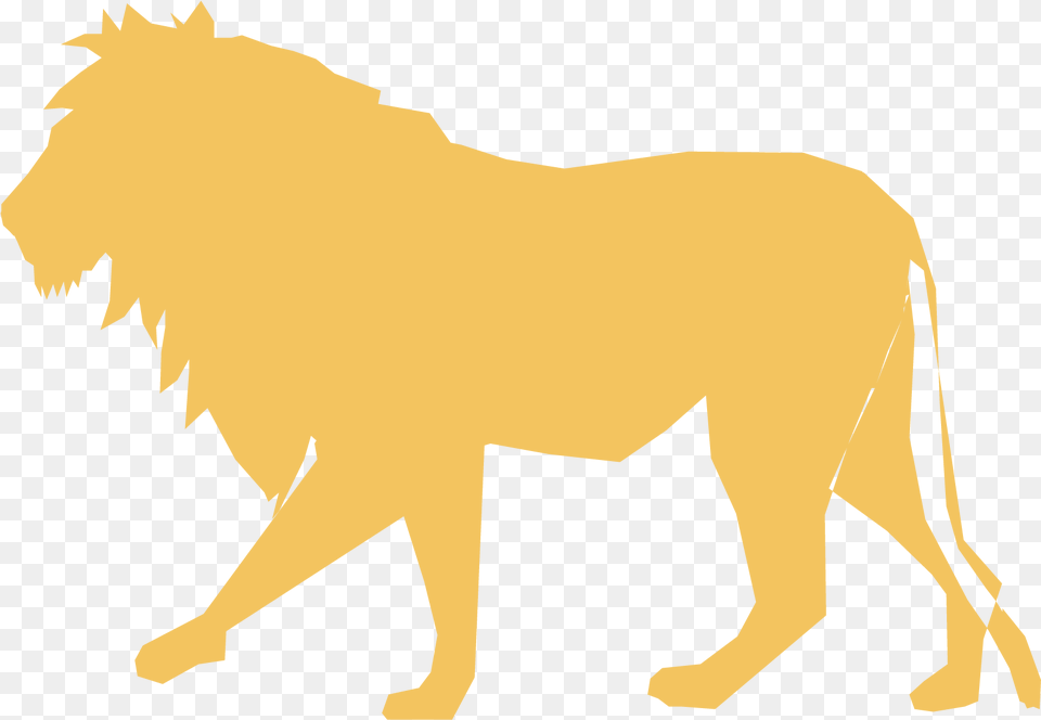 Lion Silhouette Clip Art Silueta De Un Leon, Animal, Mammal, Wildlife, Person Png Image
