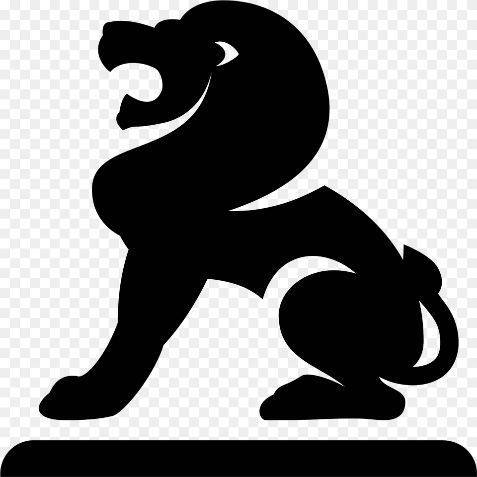 Lion Statue Icon Leon Icon, Gray Free Png