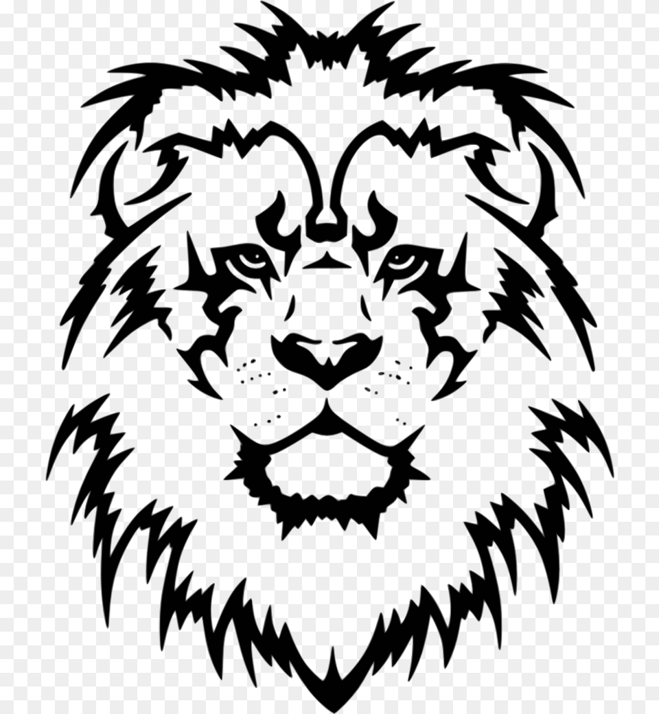 Lion Tattoo, Stencil, Baby, Person, Animal Png Image