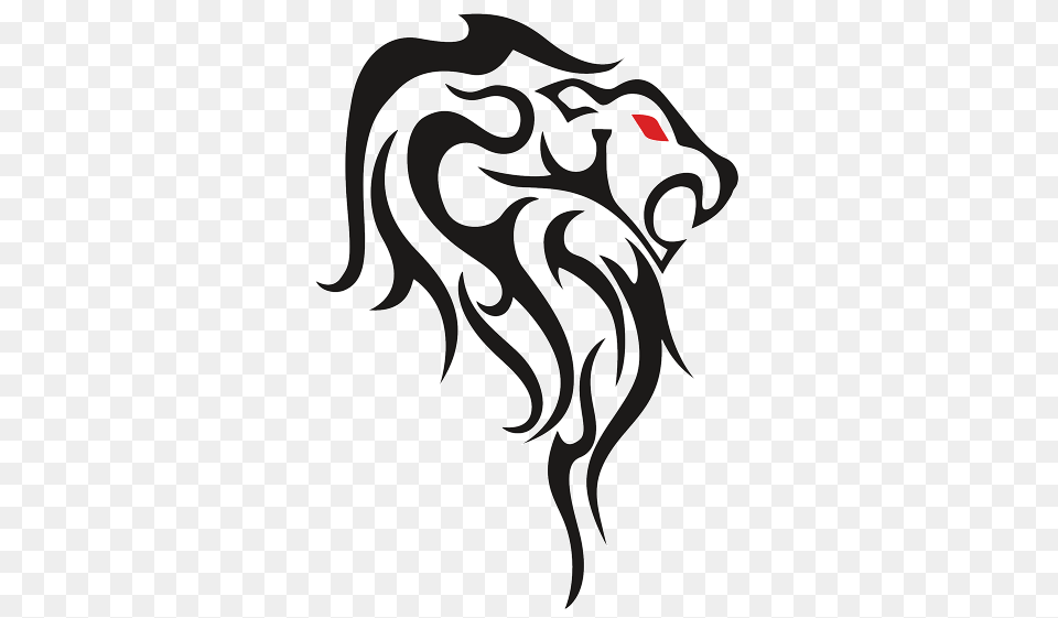 Lion Tattoo Transparent, Stencil, Animal, Fish, Sea Life Free Png Download