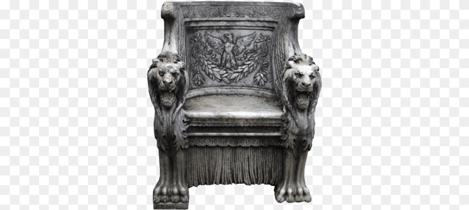 Lion Throne, Chair, Furniture, Armchair Png